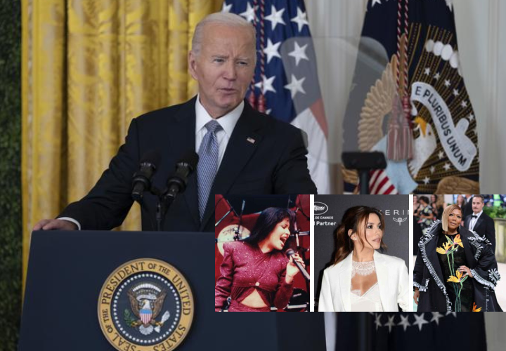 Biden condecora a Queen Latifah, Eva Longoria y a Selena Quintanilla