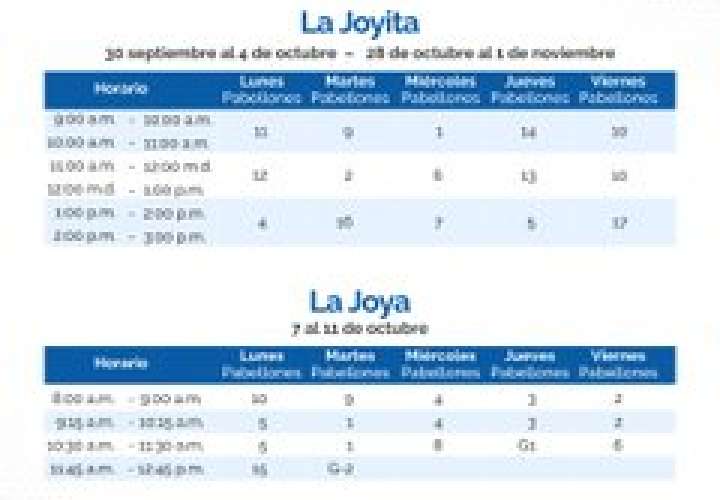 Programación de visitas en centros penitenciarios en noviembre