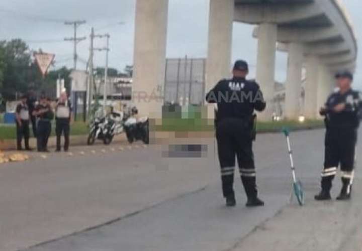 Escena del fatal accidente de tránsito.   (Foto: Tráfico Panamá)