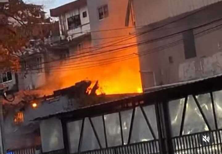 Escena del incendio.      (Foto: Tráfico Panamá)