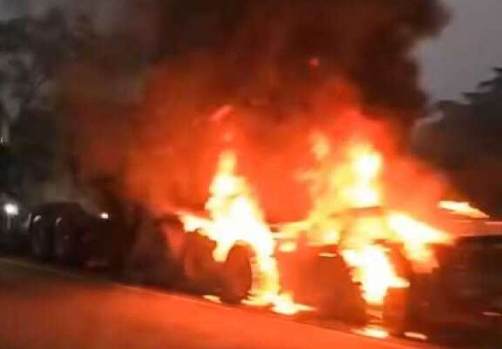 Escena del fatal accidente de tránsito en la autopista Panamá-Colón.