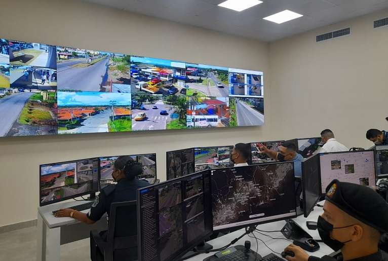 Centro municipal de videovigilancia de Arraiján.