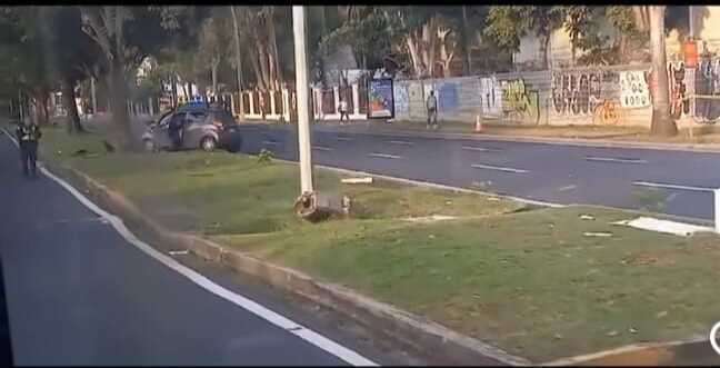 Escena del choque fatal en avenida Balboa. (Foto: Tráfico Panamá)