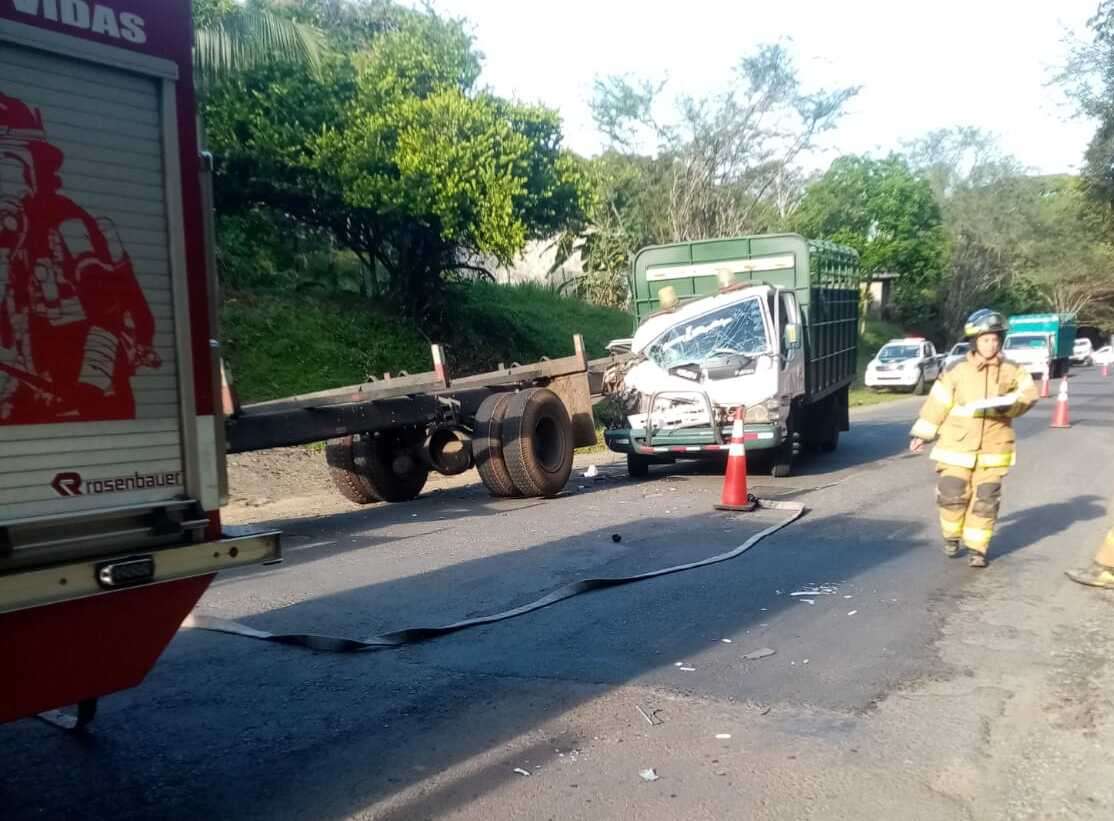 Escena del fatal accidente de tránsito.