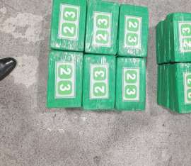 Los paquetes de drogas con numeración &quot;23&quot;.