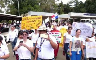 Protesta en la Unachi.