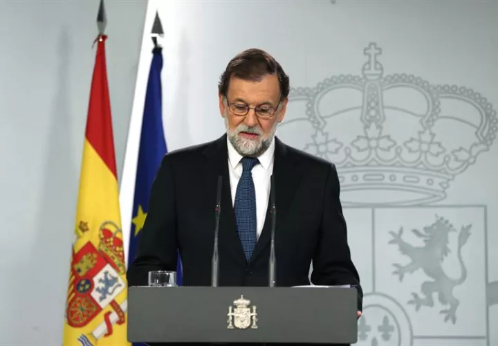 El presidente del gobierno español, Mariano Rajoy, ayer, en una rueda de prensa. EFE/Archivo