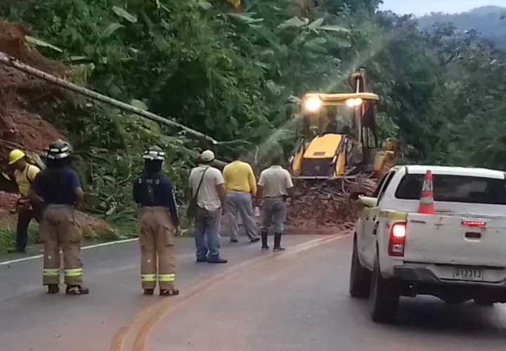 La calle quedó obstruida. 