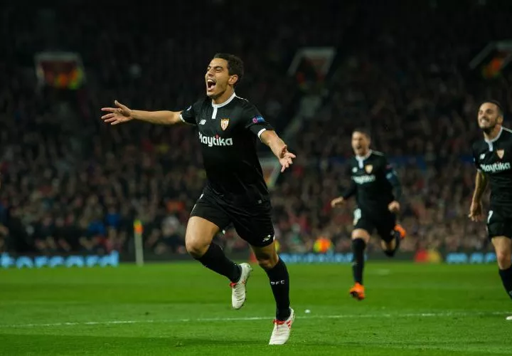 El delantero francotunecino Wissam Ben Yedder, autor de los dos goles del Sevilla (1-2) en el campo del Manchester United. Foto: EFE