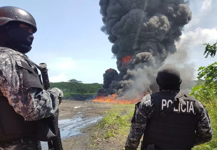 El área estuvo custodiada. Foto Cortesía