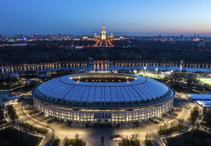 Luzhniki, estadio del pitazo inicial /AP