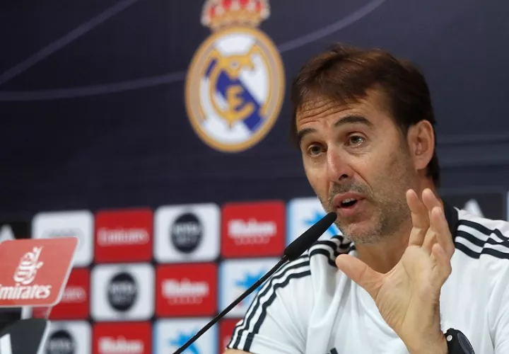 El entrenador del Real Madrid, Julen Lopetegui, durante una rueda de prensa. EFE/Archivo