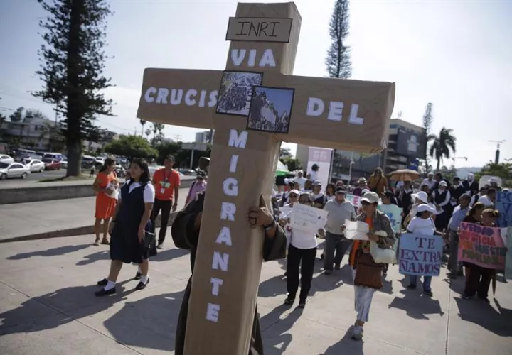 Migrantes hondureños. Foto/ EFE