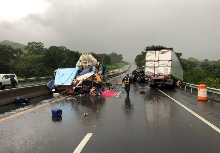 Vista general del lugar del accidente fatal en Remedios. Foto: @BCBRP