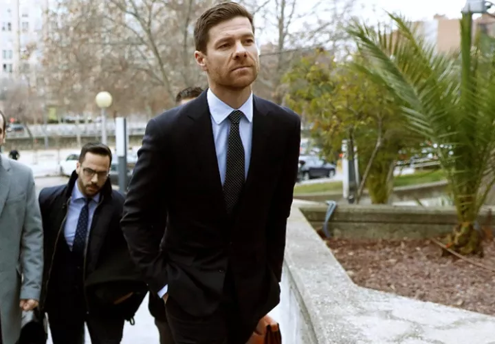 Xabi Alonso a su llegada este martes a la Audiencia Provincial de Madrid. Foto: EFE