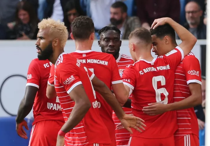 Festejo del gol de Jamal Musiala. Foto: EFE