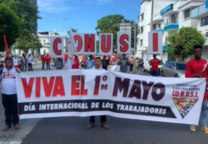 Marcha en el Día del Trabajo.