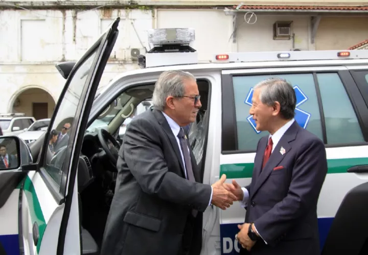 El ministro Fernando Boyd Galindo, agradeció el generoso apoyo del Gobierno y del pueblo japonés por la donación .