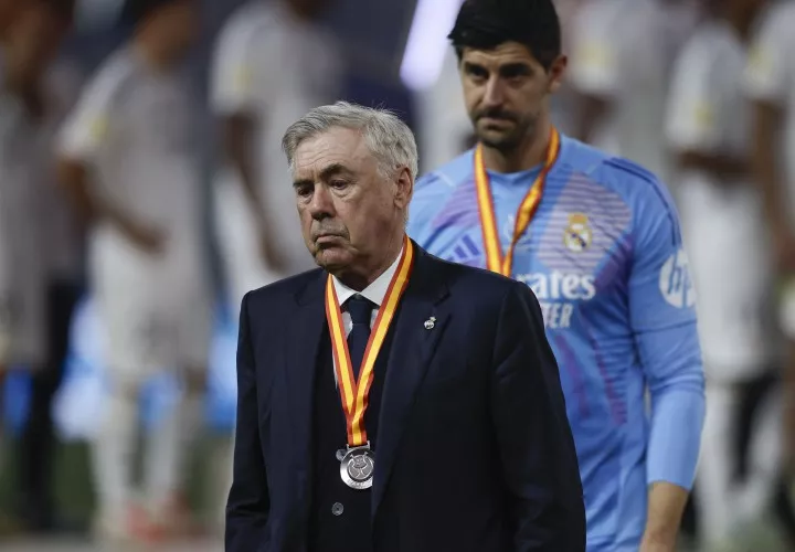 Ancelotti, durante la ceremonia de premiación.