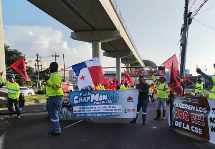 Protesta y volanteo de los obreros de la construcción.