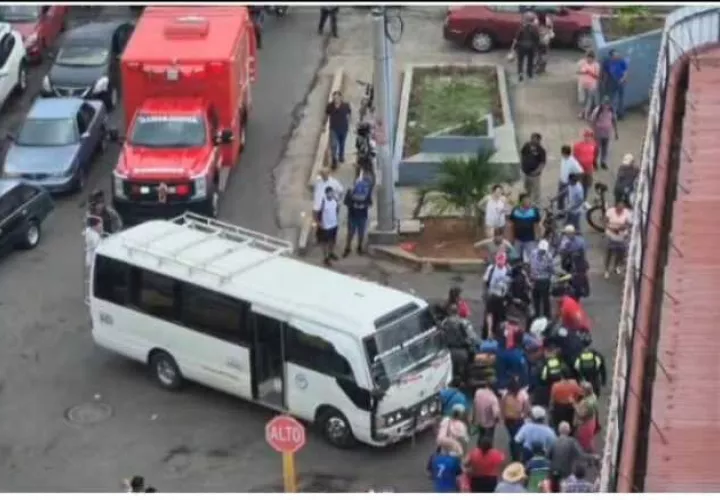 Escena del atropello en la ciudad de Santiago, Veraguas.