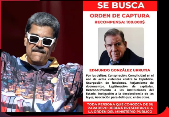 Nicolás Maduro, recompensa, $100 mil, Edmundo González